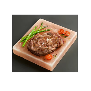 Premium Quality Refined Carved Technique Wholesale Himalayan Salt Cooking Slab Plates <b>Tray</b> Round Shape Block <b>BBQ</b> Grill Box - Product Image 4