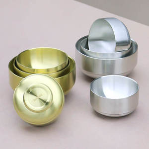 Tazón Redondo Dorado de Acero Inoxidable de Alta Calidad para Ensaladas, Frutas, Arroz y Verduras, para Cocina y Restaurante - Product Image 3