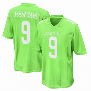 Trendy Custom American Football Jersey Breathable Sublimated Polyester Short Sleeve V Neck Plus Size <b>Athletic</b> Fit Sportswear - Product Image 1