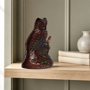 SHUBHAM Owl Shape Metal Candle Holder Resin Desk <b>Lamp</b> Stand Carved Animal <b>Table</b> Decor for Home <b>Study</b> - Product Image 4