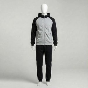 Conjunto Deportivo de Alta Calidad para Hombre, Sudadera con Capucha y Pantalones Joggers de 350 g/m², Logotipo Personalizado, Traje Deportivo para Gimnasio, Teñido Liso para Invierno - Product Image 1
