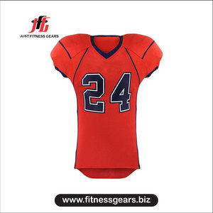 Uniforme de Fútbol Americano para Hombre, Jersey Sublimado, Pantalones con Absorción de Humedad, Rojo 24, Cuello en V, Manga Corta, Conjunto de Malla - Product Image 3