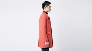 <b>Men's</b> Premium <b>Long</b> Overcoat Tailored Fit Button Front Classic Collar <b>Winter</b> Outerwear Custom Private Label Fashion <b>Coat</b> - Product Image 3
