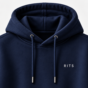 Sudadera con Capucha de Felpa Azul Marino Extra Grande para Hombre RITS con Bolsillo Frontal, Corte Regular, Ropa Casual de Otoño, Precio al por Mayor, Personalizable - Product Image 3