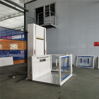 Ascenseur résidentiel pour passagers en acier inoxydable, hydraulique, certifié ISO CE, accessible aux fauteuils roulants, moderne, sans barrière, sécurité domestique