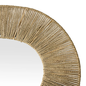 Vietnamese Design Seagrass Oval Wall <b>Mirror</b> Woven <b>Mirrors</b> Decor Wall Living Room Kitchen Bedroom Entryway - Product Image 3
