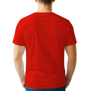 T-shirt pour homme à col rond et manches courtes, coupe classique, 100% coton jersey, style décontracté, motif tricoté, écologique, séchage rapide - Product Image 4