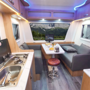 Caravane mobile familiale en fibre de verre 2026 avec cuisine, salle de bain et espace de couchage - Product Image 1