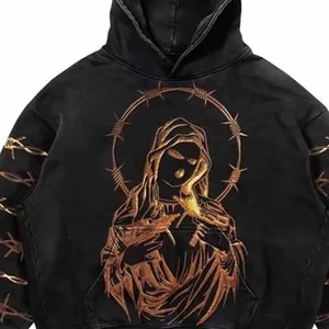 Sweat à capuche surdimensionné à imprimé graphique, style streetwear, par Twin City Custom, prix de gros, fabriqué en usine - Product Image 6