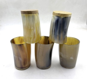 Tazas para Beber Hechas a Mano con Cuerno de Búfalo Ecológico, Símbolos Nórdicos Modernos Tallados, Forma Natural, Arte Coleccionable Decorativo Global - Product Image 5