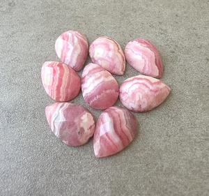 Rodocrosita Natural en Forma de Lágrima, Corte Checker, Parte Posterior Plana, Calibrada, Gema Suelta para Joyería - Product Image 4