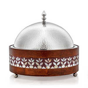 Luxury Wooden Hotpot with a Smooth Color Coated and Durable Steel Lid Designed for Versatile Use in <b>Casseroles</b> and Events - Product Image 3