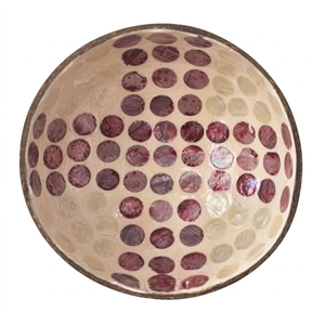 Bol en coquille de noix de coco avec motifs décoratifs gravés, matériau éco-responsable, finition polie pour cuisines - Product Image 1