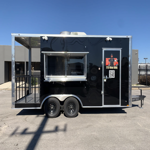 Remorque alimentaire mobile entièrement équipée, cuisine de restauration rapide commerciale avec service de confiserie, structure en aluminium - Product Image 1