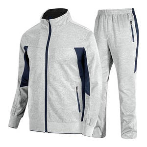 Conjuntos Deportivos para Hombre, Trajes Deportivos de 2 Piezas, Casuales, Atléticos, para Correr, Calentamiento, con Cierre Completo, Cómodos y Ligeros - Product Image 1