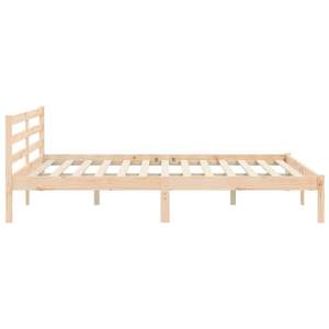 Cadre de lit en bois de pin massif 82,09 x 78,15 x 27,36 po – Catégorie de produits : Lits en bois naturel - Product Image 5