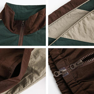 Women's Autumn Stand Collar <b>Coach</b> Jacket Water-Repellent Wool Solid Color-Block Coat Zipper Work Mountain Outdoor Jacket - Product Image 4