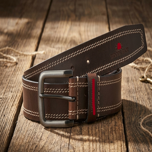 Cinturón de Cuero Genuino para Hombre, Color Marrón Oscuro, Estilo Casual, Hebilla de Aleación, Cuero Vacuno de Grano Completo, Alta Calidad de Fábrica, para Jeans - Product Image 5