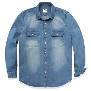 Camisa de Mezclilla para Hombre, Elegante, 100% Algodón, Manga Larga, Lavado Vintage, Uso Casual, Tejido Transpirable, Cómoda y Duradera, Ideal para Hombres - Product Image 2