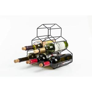Étagère à vin en fer rayée argentée de style classique, organisateur de bouteilles autoportant, capacité 3L, pour usage hôtelier - Product Image 5