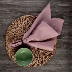 Serviettes de table en satin pour fêtes, nappes de table à bordure en satin, serviettes de banquet à bordure en satin, linge de table pour événements hôteliers - Product Image 1