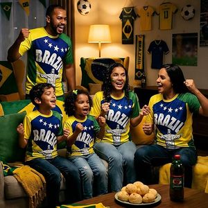 Camiseta con la Bandera Nacional de Brasil, Amarilla, Verde y Azul, Tejido Transpirable de Secado Rápido, Resistente a Desgarros, Impresión de Alta Definición - Product Image 6