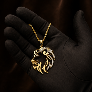 Colgante de Cabeza de León con Moissanita y Certificado GRA, Dije de Diamante Redondo, Joyería de Lujo para Uso Diario Masculino - Product Image 2