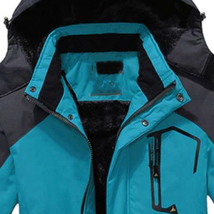 Veste à capuche unisexe pour hommes, coupe-vent, imperméable, avec fermeture éclair, doublure en microfleece, manteau d'hiver épais pour les sports de plein air - Product Image 2