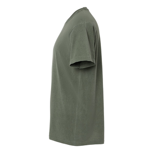 Men's <b>Olive</b> <b>Green</b> Short Sleeve Crew Neck <b>T</b>-<b>Shirt</b> 100% Cotton Regular Fit Casual Jersey Solid Color Blank Design - Product Image 4