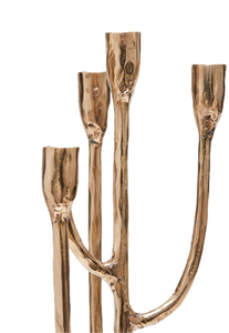 Candélabre en laiton fait main en forme de branche d'arbre, 9 bras, finition dorée, porte-bougie conique, résistant à la chaleur, centre de table de Noël WB Inc - Product Image 4