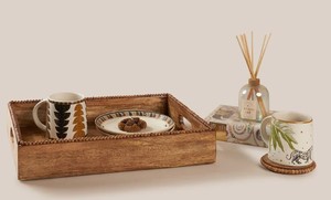 Plateau ottoman en bois, plateau de service alimentaire en bois, plateau de service pour hôtel, plateau de service pour restaurant, plateau décoratif en bois pour la maison, plateau en bois de luxe - Product Image 5