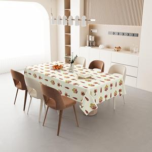 Mantel de Mesa de Comedor de Algodón Ecológico con Estampado Floral Moderno de HappyKraft, Fabricación OEM ODM en India para Uso Doméstico y Hotelero - Product Image 3