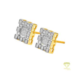 Boucles d'oreilles carrées en argent 925 avec diamants Moissanite, bijoux élégants et scintillants, cadeau de luxe pour femmes - Product Image 5