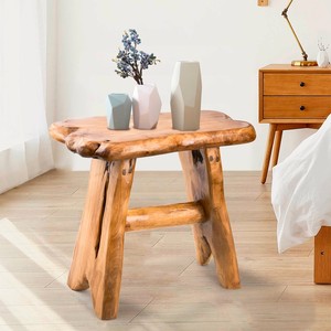 เก้าอี้ไม้รีไซเคิลขายส่ง |   เก้าอี้วางเท้าไม้ทำมือจากอินเดีย - Product Image 3