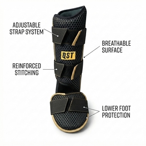Custom Baseball Protective Gear Set Shin Foot Leg Guard Adjustable Padded Sports Equipment baseball protective leg guard - Product Image 4