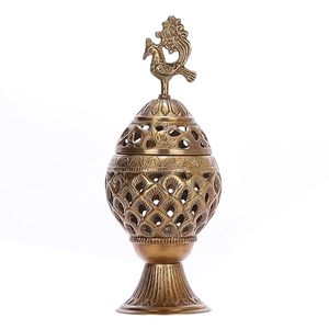 Handcrafted Brass <b>Incense</b> Burner Holder for Dhoop Sticks <b>Cones</b> Home Temple Meditation Aromatherapy Decor - Product Image 5