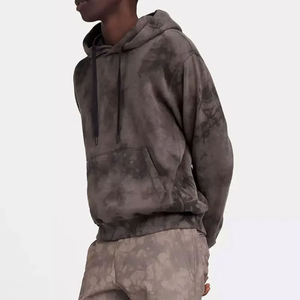 Sudadera con capucha oversize tie-dye para hombre, de algodón y forro polar, con bolsillos, manga regular, estilo casual de otoño, conjunto de sudadera de algodón. - Product Image 2