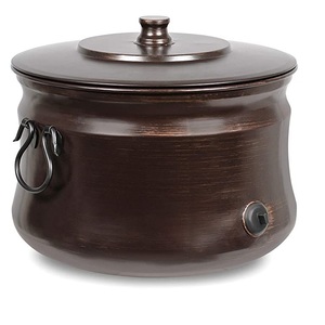 Pot de rangement pour tuyau d'arrosage vintage très tendance avec finition antique, organisateur décoratif de tuyaux d'eau extérieur, taille et couleur personnalisables - Product Image 2