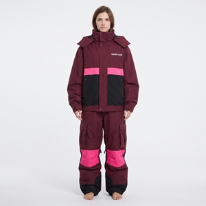 Combinaison de ski d'hiver pour femme, veste à capuche chaude, imperméable et coupe-vent, vêtements de sport de plein air pour la neige - Product Image 1