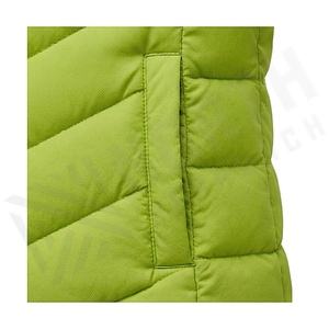Chaqueta Acolchada Verde para Mujer, Invierno, Cuello Alto, Manga Larga, Relleno de Poliéster, Cierre de Cremallera, Largo Regular, Color Sólido - Product Image 5
