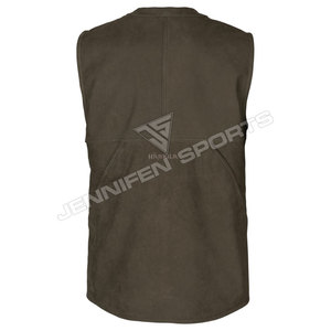 Mens <b>Utility</b> Casual Harkila <b>Vest</b> 100% Genuine Cowhide Leather Outdoor <b>Vest</b> Multi Pockets Cargo <b>Vest</b> Hunting Camping Tactical - Product Image 2