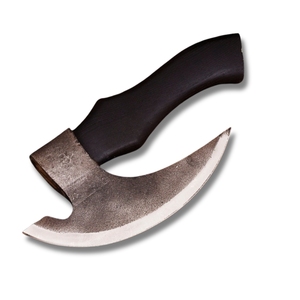 Hache à pizza viking forgée à la main, lame en acier à haute teneur en carbone, outil de cuisine avec manche en bois, cadeau personnalisé, garantie de 3 ans - Product Image 1