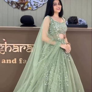Ramdev Trading Radiance Every Twirl - Lehenga Choli multicolore éclatant avec broderie argentée complexe, style traditionnel, recyclé - Product Image 1