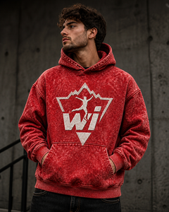 Conjunto de Ropa Urbana para Hombre, Sudadera con Capucha Estilo Desgastado, Algodón Lavado, Talla Grande, Premium, para Uso Diario - Product Image 4