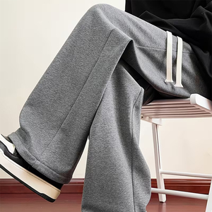 Customized Men's Jogger Baggy Pants Gray Color Outdoor Streetwear Drawstring Courser Loose Jogging Sweat Pants - Product Image 6
