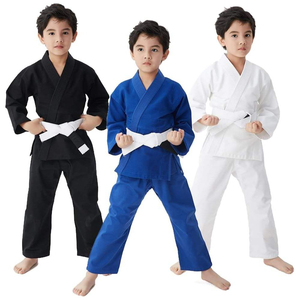 Mejor Precio al por Mayor, Kimonos de Karate y BJJ para Niños con Logotipo Personalizado, Kimono de Jiu Jitsu Brasileño Azul 100% Algodón - Product Image 1