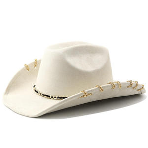 Sombrero de Vaquero de Ala Ancha con Diseño Personalizado, Sombrero Fedora Unisex Resistente al Sol, Sombrero Fedora de Moda de Poliéster - Product Image 1