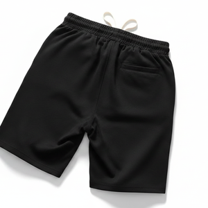 Shorts de bain décontractés pour hommes, écologiques, anti-plis, avec logo imprimé, en tissu mélangé coton, service OEM, vente en gros - Product Image 5