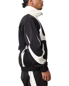 Custom <b>Men's</b> Top Fashionable Windproof Sports <b>Jacket</b> <b>Half</b>-<b>Zip</b> Windbreaker Loose-Fit Over Sized Shiny Nylon Windbreaker <b>Jacket</b> - Product Image 5