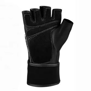 Nuevos Guantes de Cuero Unisex para Gimnasio y Levantamiento de Pesas, de Medio Dedo, Juego de Dos Piezas con Color y Logotipo Personalizados, Venta al Por Mayor - Product Image 2